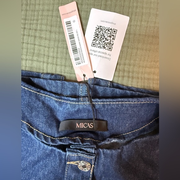 MICAS Denim Button-Front Maxi Dress Size Large New With Tag - Picture 2 of 8